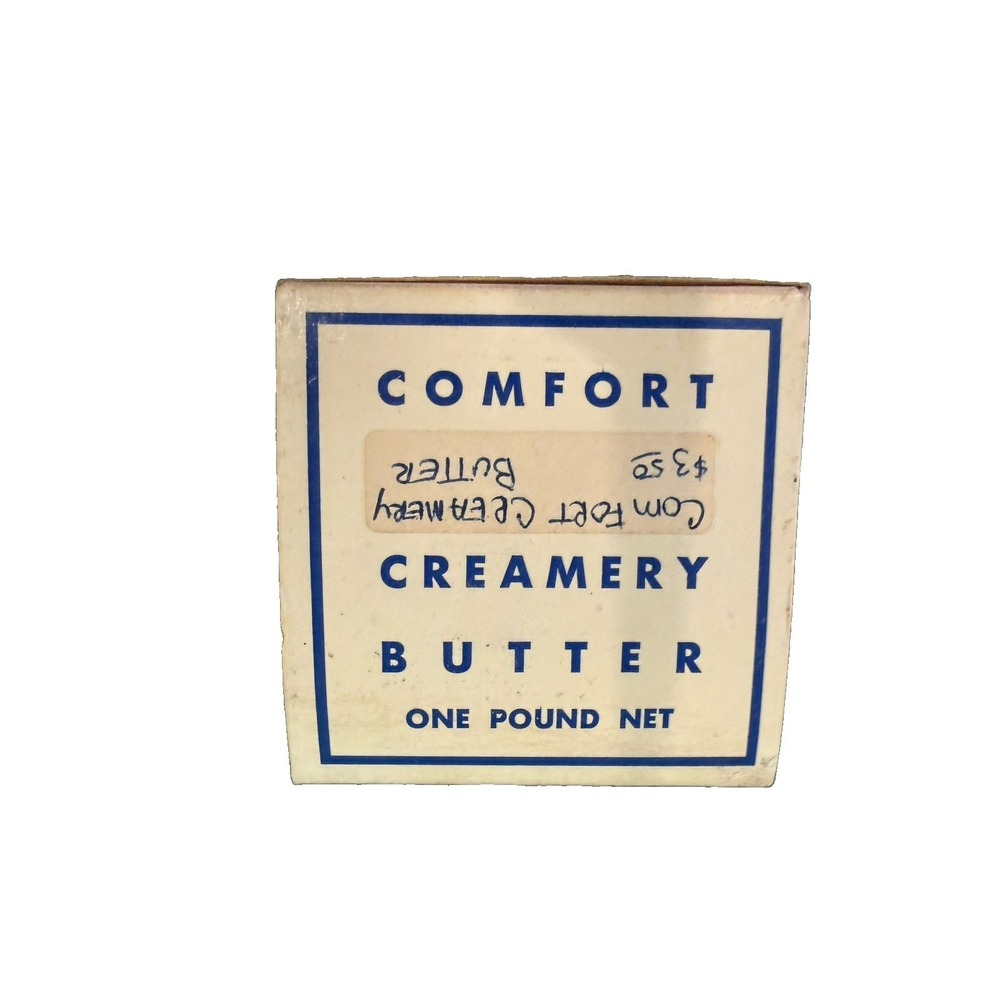 Vintage One Pound Size Cardboard Butter Box Comfort Creamery Comfort Texas - Picture 4 of 4
